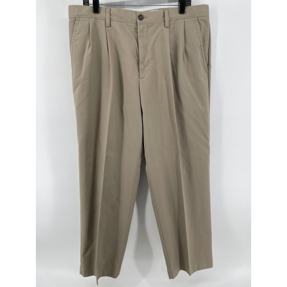 Dockers Chino Pants Mens 36x30 Tan Classic Fit Pleated Khakis‎